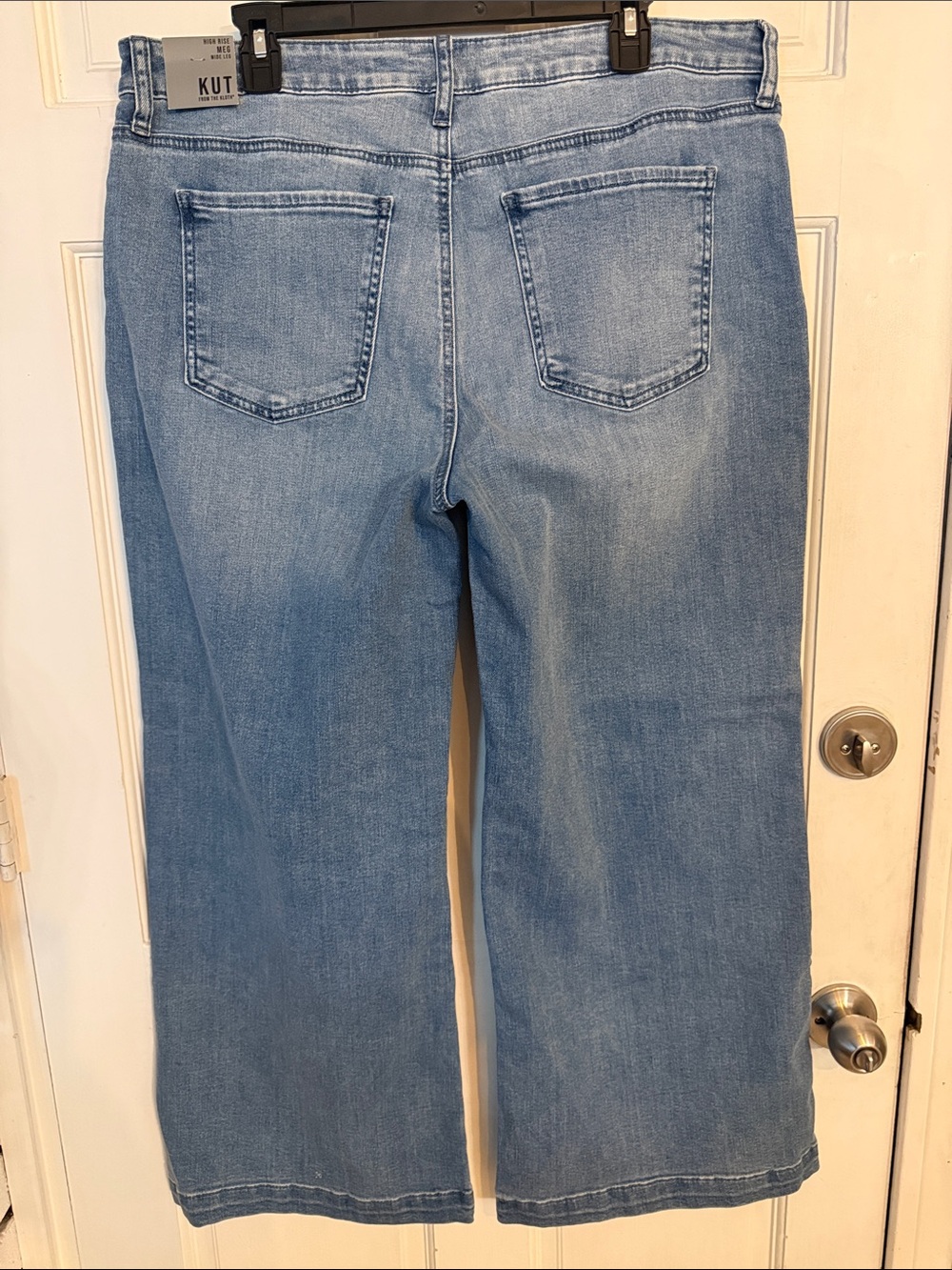 NWT KUT from the Kloth Meg High-Rise Fab Ab Wide Leg Double Front Pockets Jeans - Picture 9 of 14
